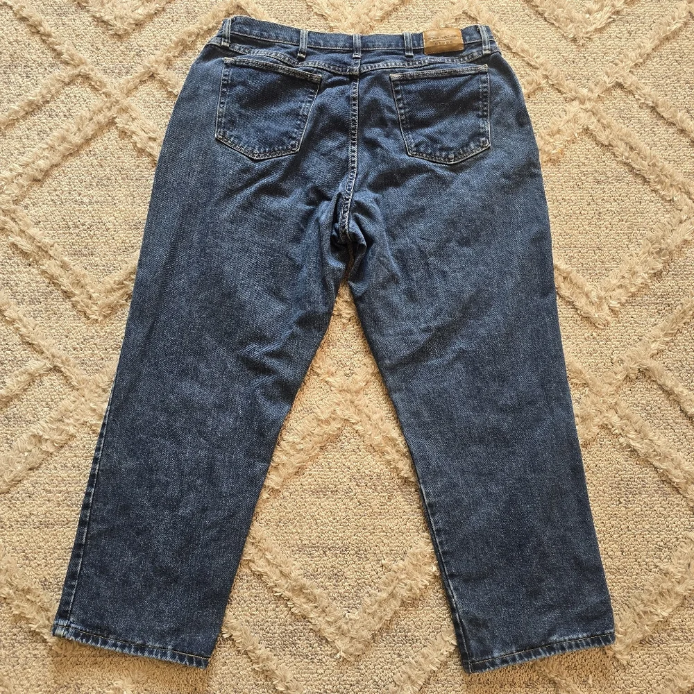 Wrangler Blues Women's Jeans Size 20x30 Plus Dark Blue Denim Straight Leg - Picture 8 of 9